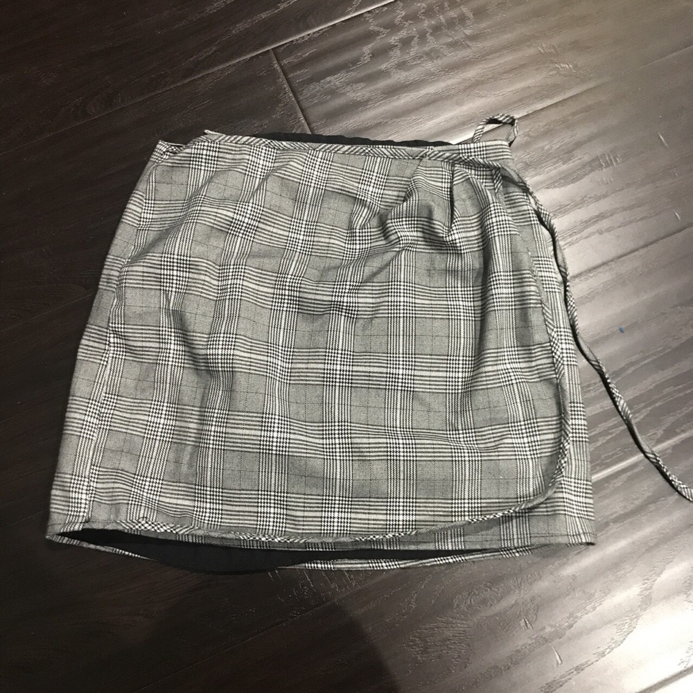 plaid wrap skirt